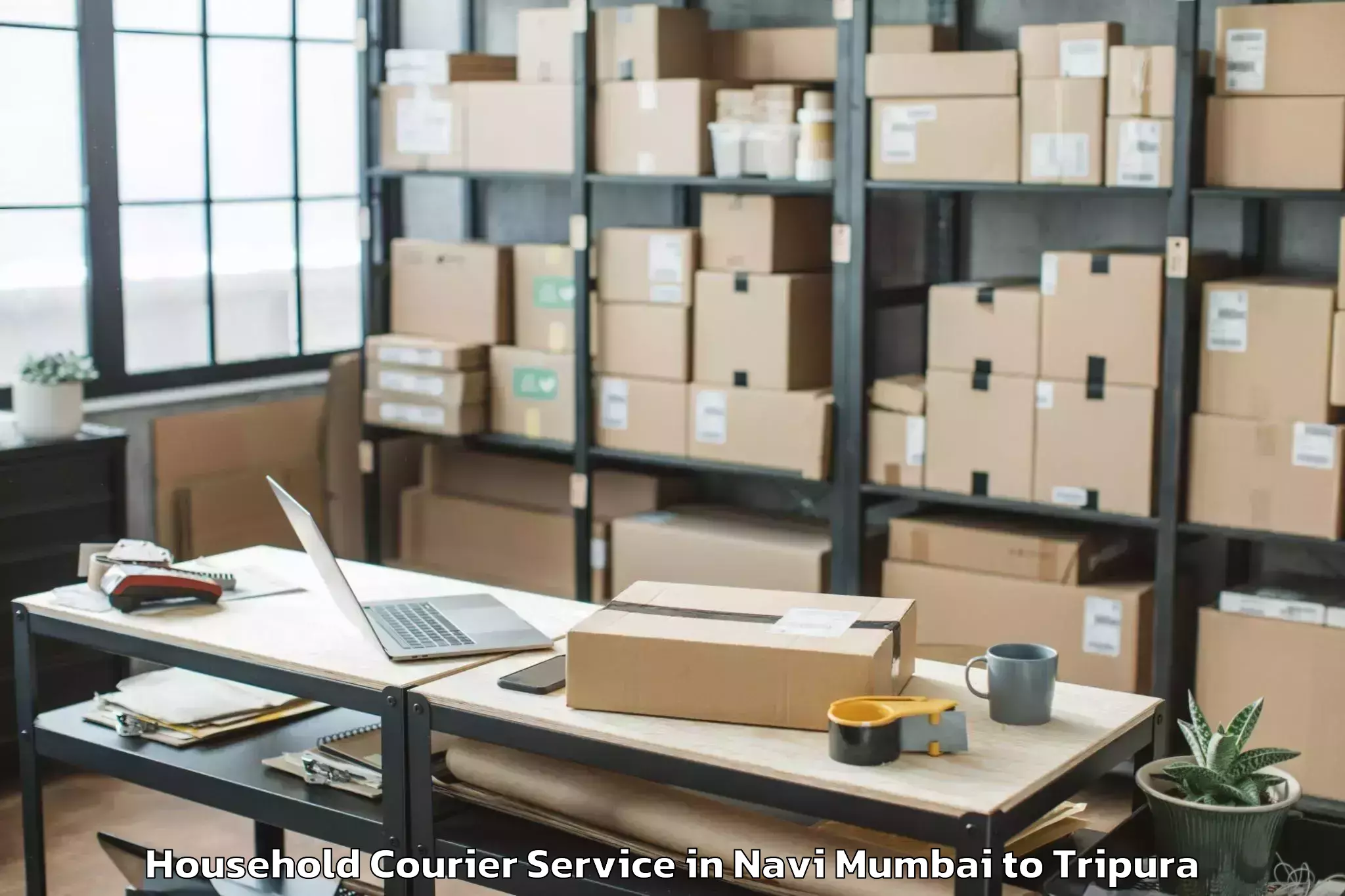 Get Navi Mumbai to Kailashahar Household Courier